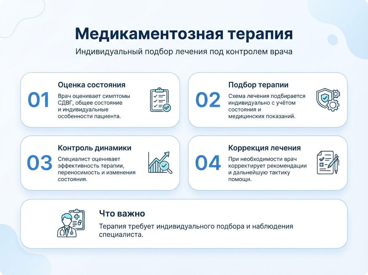 Лечение СДВГ в Кабардинке у детей и взрослыхинфографика